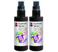 Marabu - Vernice per Stoffa con erogatore Spray, 100 ml, Color Nero (Confezione da 2)