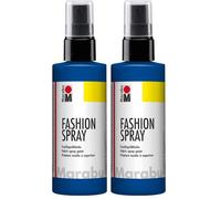 Marabu - Vernice per Stoffa con erogatore Spray, 100 ml, Colore Blu Marino (Confezione da 2)