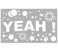 Marabu Yeah 0278000000046 - Stencil per Stencil Tagliato al Laser Resistente Senza PVC, per pareti, mobili e Tessuti, riutilizzabili, Circa 40 x 66 cm