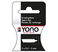 Marabu YONO 124000004007-Punte pennarelli, Giapponesi di Alta qualità da sostituire, 5 Punte di Ricambio, 0,5-5 mm