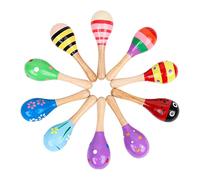 Maracas in legno - 12 pezzi, naso musicale 11x4x4 cm per bambini | Giocattolo educativo e divertente | Partito di compleanno, carnevale, risveglio del suono e attività creative