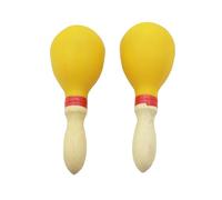 maracas, Strumento a percussione con martello di sabbia for maracas in legno for feste,for music event(Yellow)
