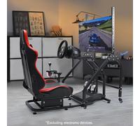 Marada Cockpit da Corsa con Sedile Rosso e Supporto TV per Logitech G920 G29