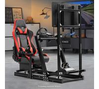Marada F1 Aluminum Racing Sim Cockpit Con Supporto TV e Sedile Per Logitech G29