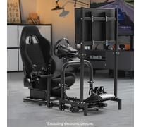 Marada Racing Sim Cockpit Con Sedia Nero E Supporto TV Adatto per G27 G29 T300R