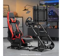 Marada Racing Sim Cockpit Con Supporto Per Monitor E Sedile Adatto Per Logitech