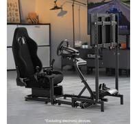 Marada Racing Simulator Cockpit Con Sedile Nero Adatto Per Logitech G29 G920