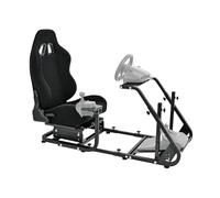 Marada Racing Simulatore sterzo per cabina nera compatibile con Logitech G25, G27, G29 Thrustmaster, Fanatec compatibile con Xbox One, Playstation, piattaforme PC con fori di montaggio per TV Supporto