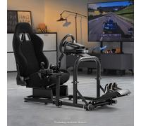 Marada Racing Wheel Stand Racing Simulator Cockpit Con Sedia Nero Adatto Per G29
