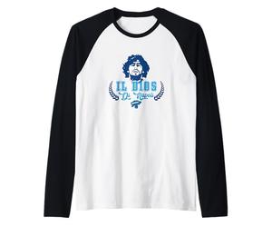 Maradona Il D10S di Napoli Maglia con Maniche Raglan