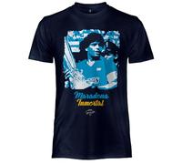 Maradona Maglia Ufficiale. T Shirt Unisex in Cotone. Maglietta vestibilità Regular per Adulto e Ragazzo XL