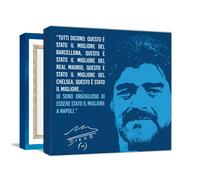 Maradona Stampa su tela completa di telaio e ganci - Diego Armando Maradona