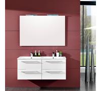 Maranello mobile bagno cm 120x190x46 laccato lucido bianco