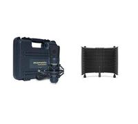 Marantz Professional MPM-2000U + Sound Shield - Microfono a Condensatore USB con Accessori + Schermo Acustico Portatile per Microfono con Pannelli Fonoassorbenti