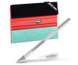MARAPON® Kit di strumenti per pellicole di alta qualità, con coltello di precisione e raschietto 2 in 1, bisturi con raschietto per pellicole professionali