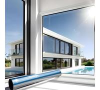 MARAPON® Pellicola per Vetri Finestre a Specchio [60x400 cm] Pellicola Specchio per Finestre - Protegge la tua Privacy e Filtra i Raggi UV o Infrarossi - Pellicola Adesiva Anti-Calore per Lucernari
