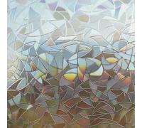 MARAPON® Pellicola per finestra effetto arcobaleno scuro [0,30 x 2 m] con eBook con suggerimenti professionali, adesione statica, pellicola autoadesiva per finestre, pellicola decorativa 3D in vetro