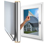MARAPON® Pellicola per protezione solare per finestre interne [44,5 x 200 cm), protezione solare dall'interno, trasparente dall'esterno, oscurante - Pellicola a specchio per finestra