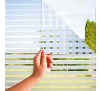 MARAPON® Pellicola Vetri con Motivo a Strisce [60x200 cm] EBook con Istruzioni Incluso - Pellicola Privacy per Finestre con Adesivo Statico - Pellicola per Vetri Finestre
