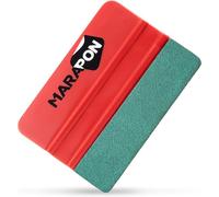 MARAPON® Raschietto per pellicola [10 x 7,3 cm), con rivestimento in alcantara, per finestre e pellicole per auto, pellicola di alta qualità anche per pellicola di carbonio e pellicola a secco