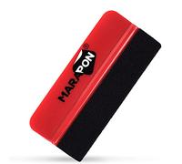 MARAPON® Spatola per Pellicole Adesive [10x4.3 cm] con Rivestimento in Feltro - Per Pellicole per Vetri Finestre o Auto - Raschietto Silicone Anche per Pellicole in Carbonio o Alcantara