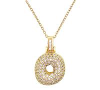 MARARDI Ciondolo da Donna Dorato con Iniziale Personalizzata - Collana da Donna con Lettera di Colore Oro e Pietre Lucide - Adatte ad Ogni Occasione Originali ed Eleganti