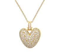 MARARDI Ciondolo da Donna Dorato con Iniziale Personalizzata - Collana da Donna con Lettera di Colore Oro e Pietre Lucide - Adatte ad Ogni Occasione Originali ed Eleganti