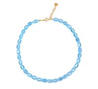 MARARDI Collane Donna [Bali Blu] Italiano Collana Corta con Perline di Vetro e Chiusura Dorata - Handmade Gioielli Italiani Originali Eleganti per Tutti i Giorni Eventi Matrimoni Occasioni Speciali