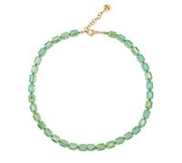 MARARDI Collane Donna [Bali Verde] Italiano Collana Corta con Perline di Vetro e Chiusura Dorata - Handmade Gioielli Italiani Originali Eleganti per Tutti i Giorni Eventi Matrimoni Occasioni Speciali