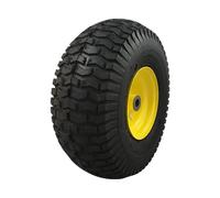 MARASTAR 15 pneumatici da 6,00 - 6 pneumatici di ricambio simili a OEM e montaggio ruota, compatibile con tosaerba John Deere tosaerba, pneumatici 4PR, ruota gialla, mozzo offset da 7,6 cm