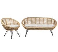 MARATEA 3 posti Set di divani da giardino Naturale Rattan