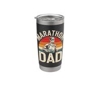 Marathon Dad Funny Running Father Runner Bicchiere termico in acciaio inox doppia parete