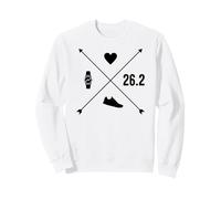 Marathon Heart Watch Arrow Runner 26,2 Miles Meme Felpa