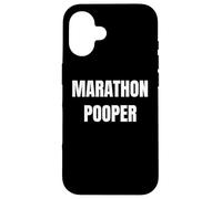 Marathon Pooper Champion Funny Award Tees and Mugs Dad Jokes Custodia per iPhone 16