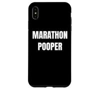 Marathon Pooper Champion Funny Award Tees and Mugs Dad Jokes Custodia per iPhone XS Max