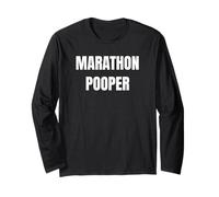Marathon Pooper Champion Funny Award Tees And Mugs Dad Jokes Maglia a Manica