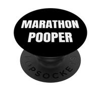 Marathon Pooper Champion Funny Award Tees and Mugs Dad Jokes PopSockets PopGrip Adesivo