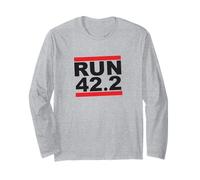 Marathon Run 42,2 chilometri - Metric Runner Maniacs Design Maglia a Manica