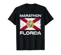 Maratona della Florida con Design Invecchiato Marathon FL Maglietta