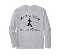Maratona MA Sei Morto? Pheidippides 490 BC Running Meme Maglia a Manica
