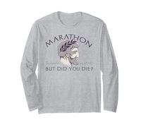 Maratona MA Sei Morto? Pheidippides EST 490 BC Run Meme Maglia a Manica