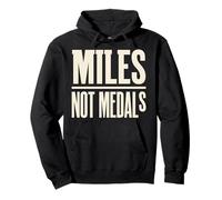 Maratona Motivazionale Miles Not Medals Felpa con Cappuccio