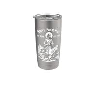Maratoneta vintage St Sebastian Run Bicchiere termico in acciaio inox doppia parete