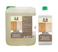 MARBEC DECO2 (Comp.A 5Lt +Comp.B 1LT) Decapante per schiarire il legno con una soluzione stabile e specifica per il trattamento decolorante delle superfici in legno grezze.