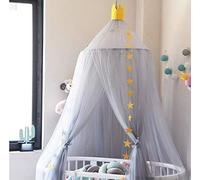 Marbeine - Baldacchino per bambini, motivo: principessa garza zanzariera per bambini, per interni ed esterni, tenda da gioco a baldacchino, protezione dagli insetti (grigio)