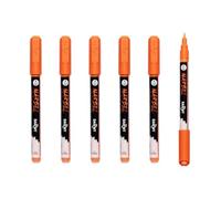 Marbel DA0223001752Cpack - Marbel Marqueur Universel Pointe Pointue Extra Fine 0,7mm Orange N°752 - Paquet de 6
