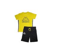 Marbel Kappa Completo Bambino Ragazzo in 100% Cotone. Set T-Shirt e Pantaloncino da Bimbo Unisex (art.67 Giallo, 6 anni)