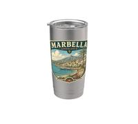 Marbella Viaggio in Spagna Marbella Souvenir Marbella Costa Del Sol Bicchiere termico in acciaio inox doppia parete
