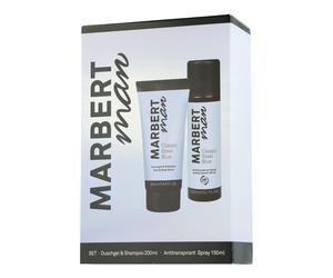 Marbert Man Classic Steel Blue Set con lavaggio capelli e corpo 150 ml + 200 ml