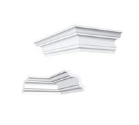 MARBET DESIGN Modanature in stucco per interni ed esterni, adatte per listelli da soffitto E-37, polistirolo XPS bianco (1 pezzo NK-E-37)